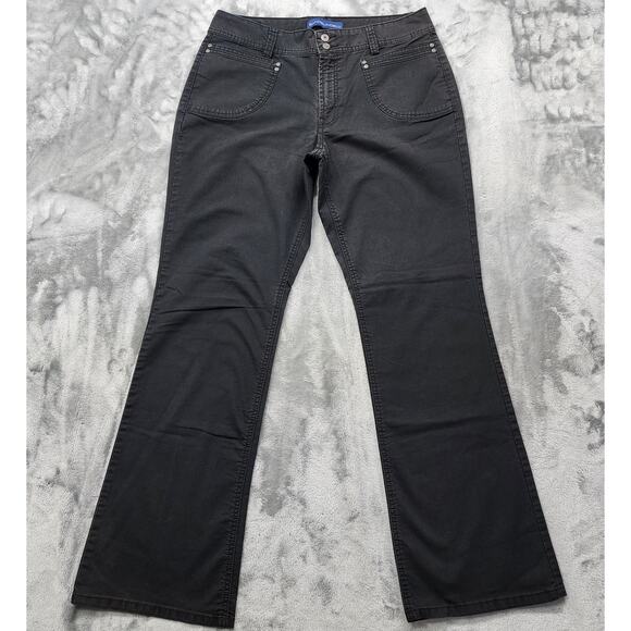 Bandolino Blu Denim - Bandolino Blu Jeans Womens 14 Black High Rise Flare Leg Stretch Denim Casual Y2K